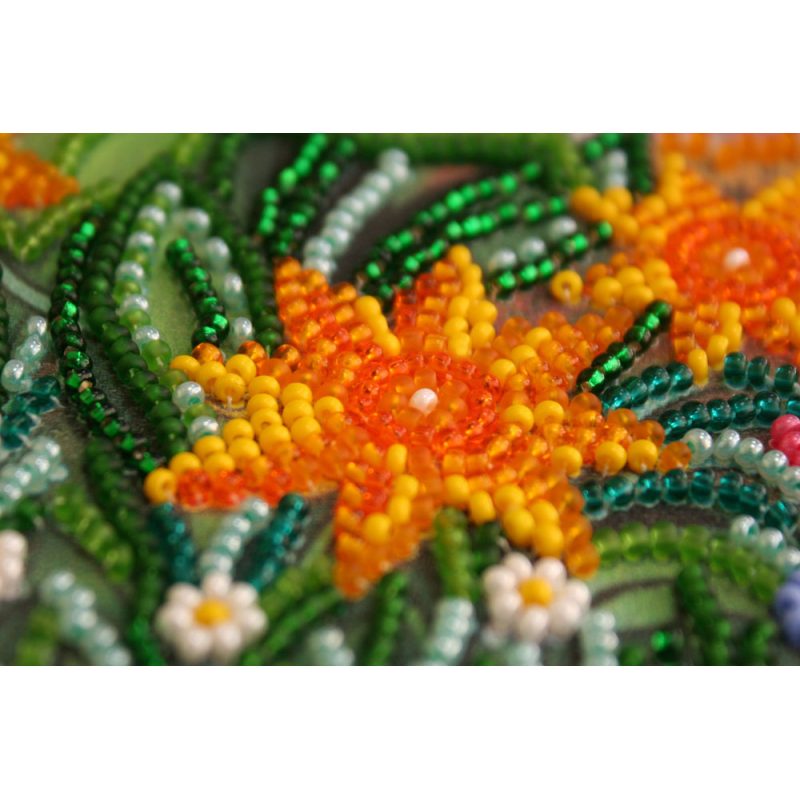 Midi Bead Embroidery Kit on Art Canvas "Earth stars"