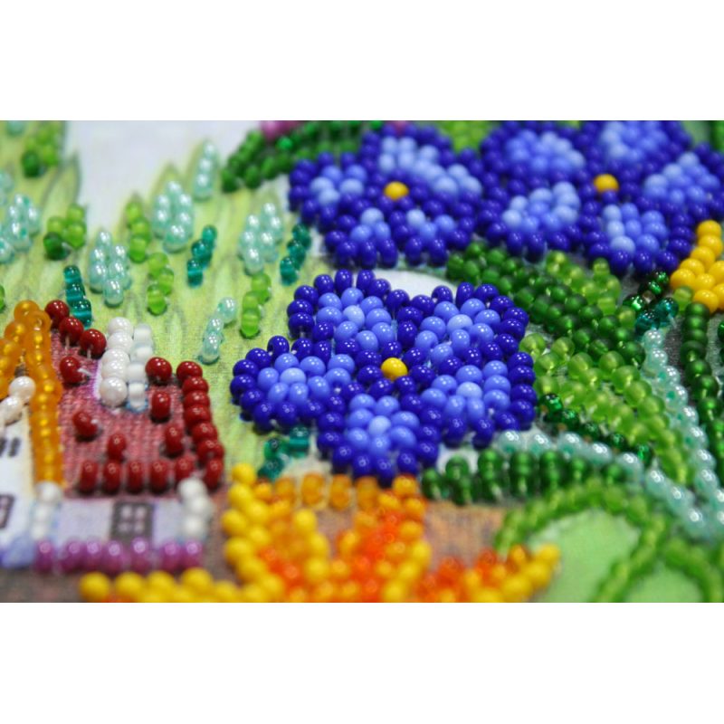 Midi Bead Embroidery Kit on Art Canvas "Earth stars"