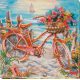 Midi Bead Embroidery Kit on Art Canvas "At the age of the azure"