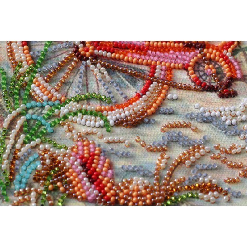 Midi Bead Embroidery Kit on Art Canvas "At the age of the azure"