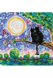 Midi Bead Embroidery Kit on Art Canvas "Together forever"