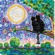 Midi Bead Embroidery Kit on Art Canvas "Together forever"