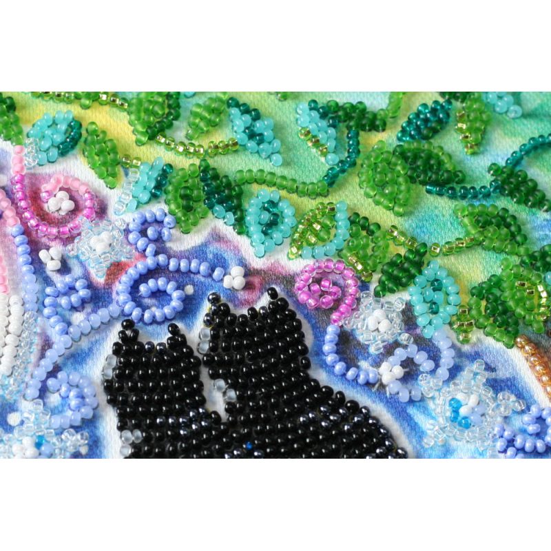 Midi Bead Embroidery Kit on Art Canvas "Together forever"