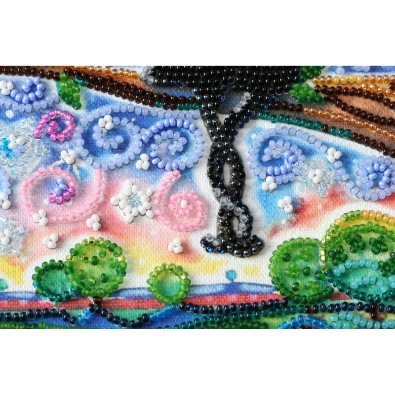 Midi Bead Embroidery Kit on Art Canvas "Together forever"