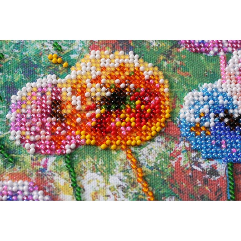 Midi Bead Embroidery Kit on Art Canvas "Multi-colored balls"