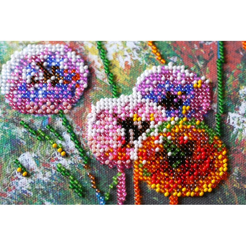 Midi Bead Embroidery Kit on Art Canvas "Multi-colored balls"