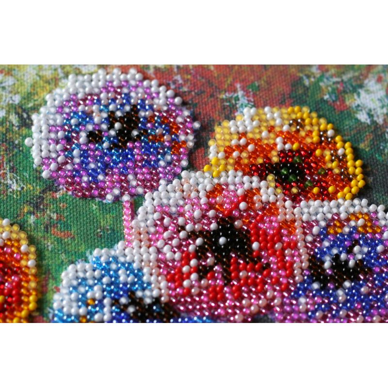 Midi Bead Embroidery Kit on Art Canvas "Multi-colored balls"