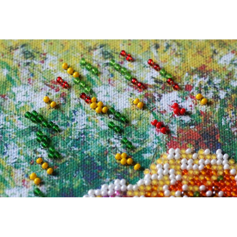 Midi Bead Embroidery Kit on Art Canvas "Multi-colored balls"