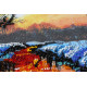Midi Bead Embroidery Kit on Art Canvas "Dawn of the evening"
