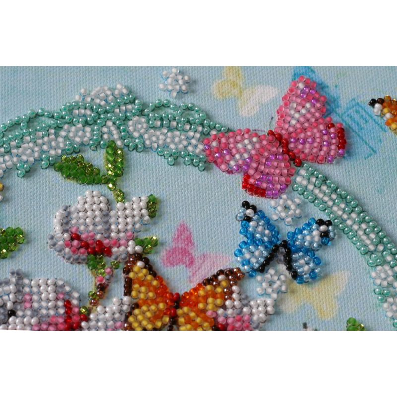 Midi Bead Embroidery Kit on Art Canvas "Keys to the spring"