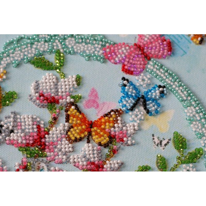 Midi Bead Embroidery Kit on Art Canvas "Keys to the spring"