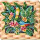 Midi Bead Embroidery Kit on Art Canvas "Lori parrots"