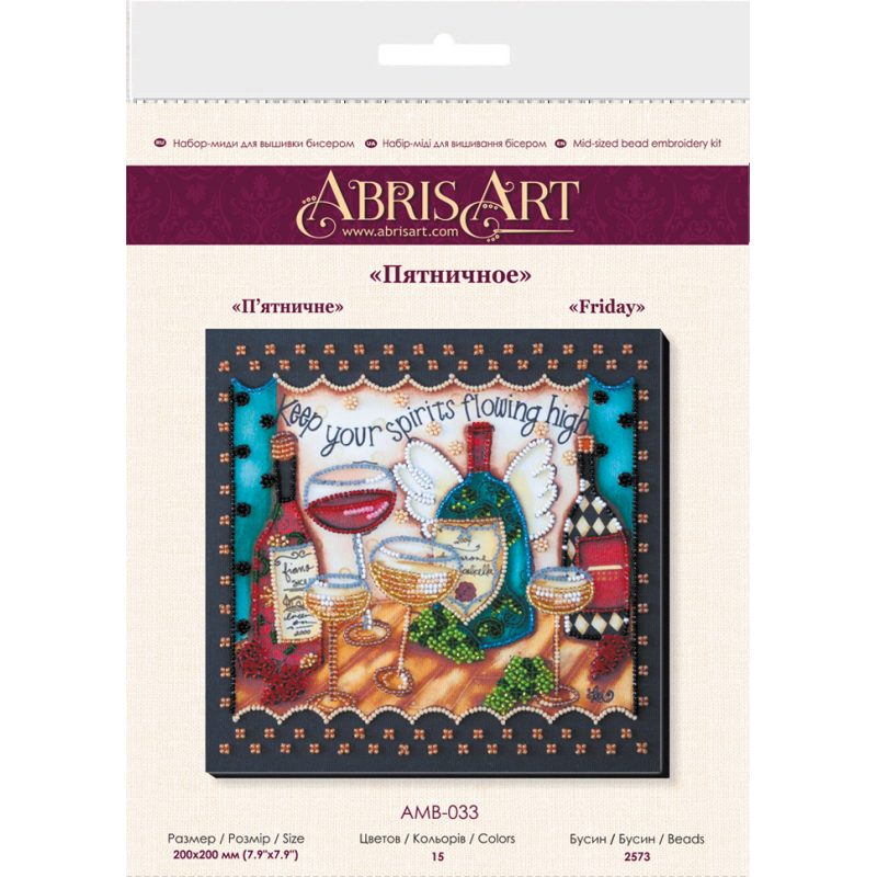 Midi Bead Embroidery Kit on Art Canvas "Friday"
