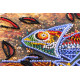Midi Bead Embroidery Kit on Art Canvas "Chameleon"