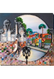 Midi Bead Embroidery Kit on Art Canvas "La Boca"