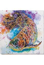 Midi Bead Embroidery Kit on Art Canvas "Good luck fish"
