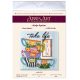 Midi Bead Embroidery Kit on Art Canvas "Coffee break"