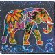 Midi Bead Embroidery Kit on Art Canvas "Indian elephant"