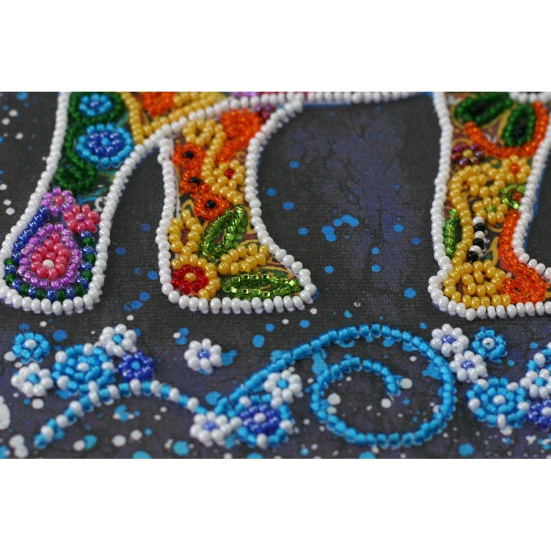 Midi Bead Embroidery Kit on Art Canvas "Indian elephant"