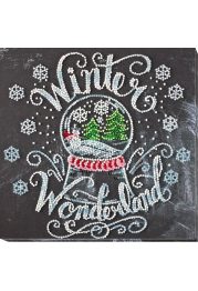 Midi Bead Embroidery Kit on Art Canvas "Winter wonderland"