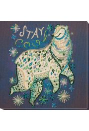 Midi Bead Embroidery Kit on Art Canvas "Happy"