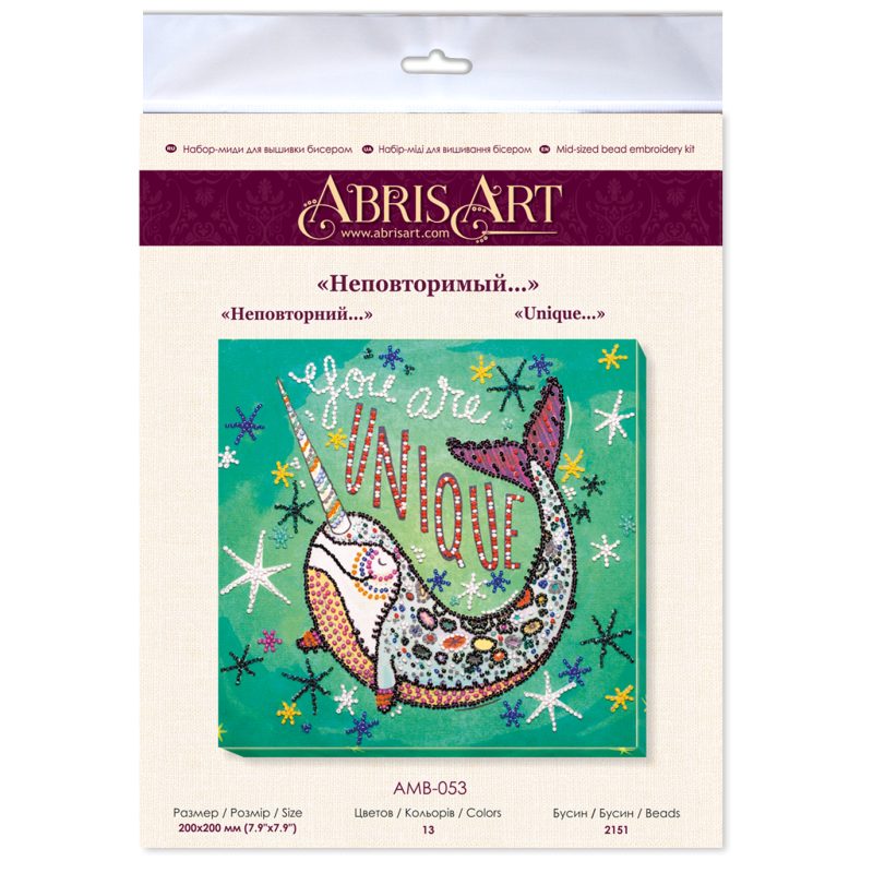 Midi Bead Embroidery Kit on Art Canvas "Unique..."
