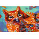 Midi Bead Embroidery Kit on Art Canvas "Funny trio"