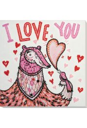 Midi Bead Embroidery Kit on Art Canvas "Enamored"