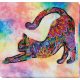Midi Bead Embroidery Kit on Art Canvas "Playful kitten"
