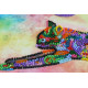 Midi Bead Embroidery Kit on Art Canvas "Playful kitten"