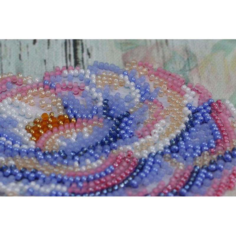 Midi Bead Embroidery Kit on Art Canvas "Сhina rose"