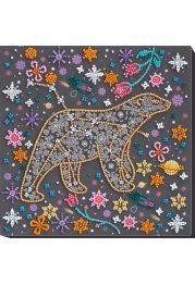 Midi Bead Embroidery Kit on Art Canvas "Under the star of hapiness"