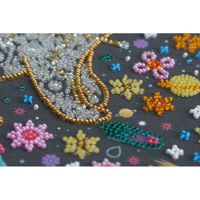 Midi Bead Embroidery Kit on Art Canvas "Under the star of hapiness"