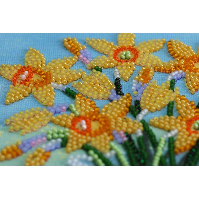 Midi Bead Embroidery Kit on Art Canvas "April morning"