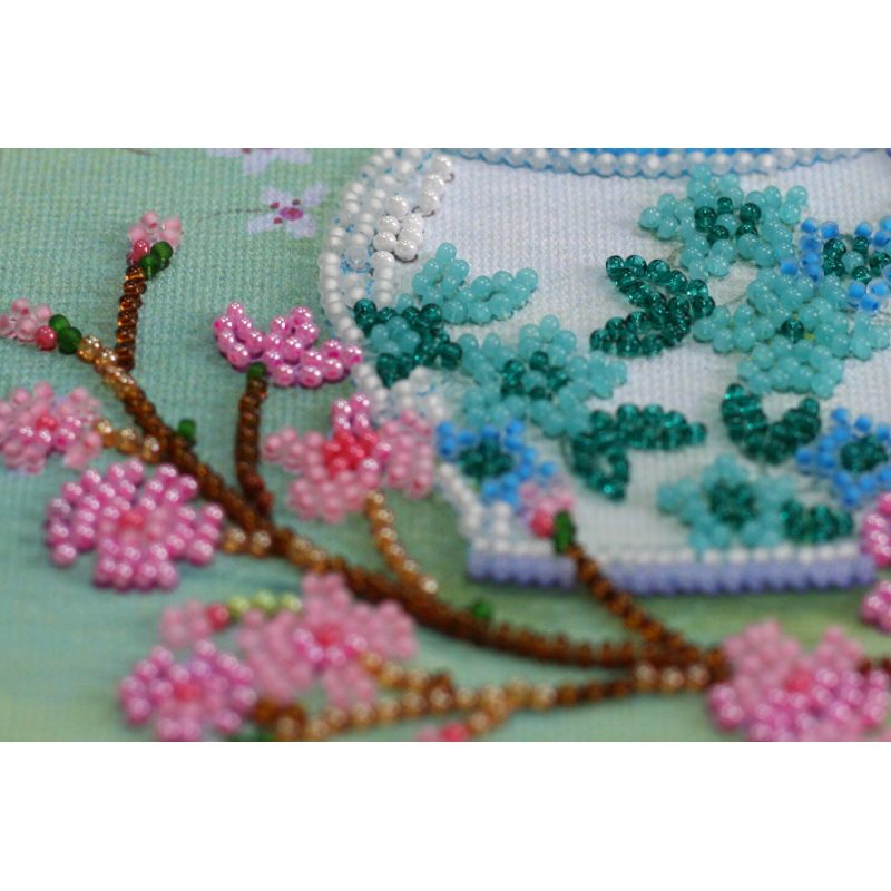 Midi Bead Embroidery Kit on Art Canvas "April morning"