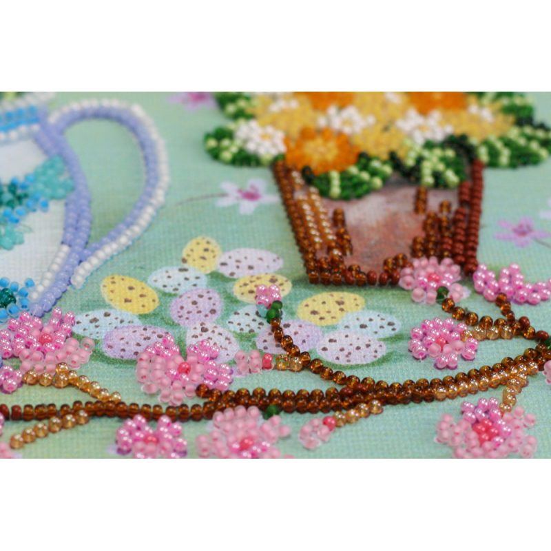 Midi Bead Embroidery Kit on Art Canvas "April morning"