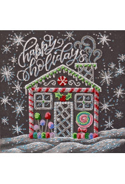 Midi Bead Embroidery Kit on Art Canvas "Icing-sugar"