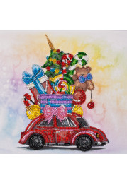Midi Bead Embroidery Kit on Art Canvas "Gift Machine"
