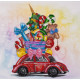 Midi Bead Embroidery Kit on Art Canvas "Gift Machine"