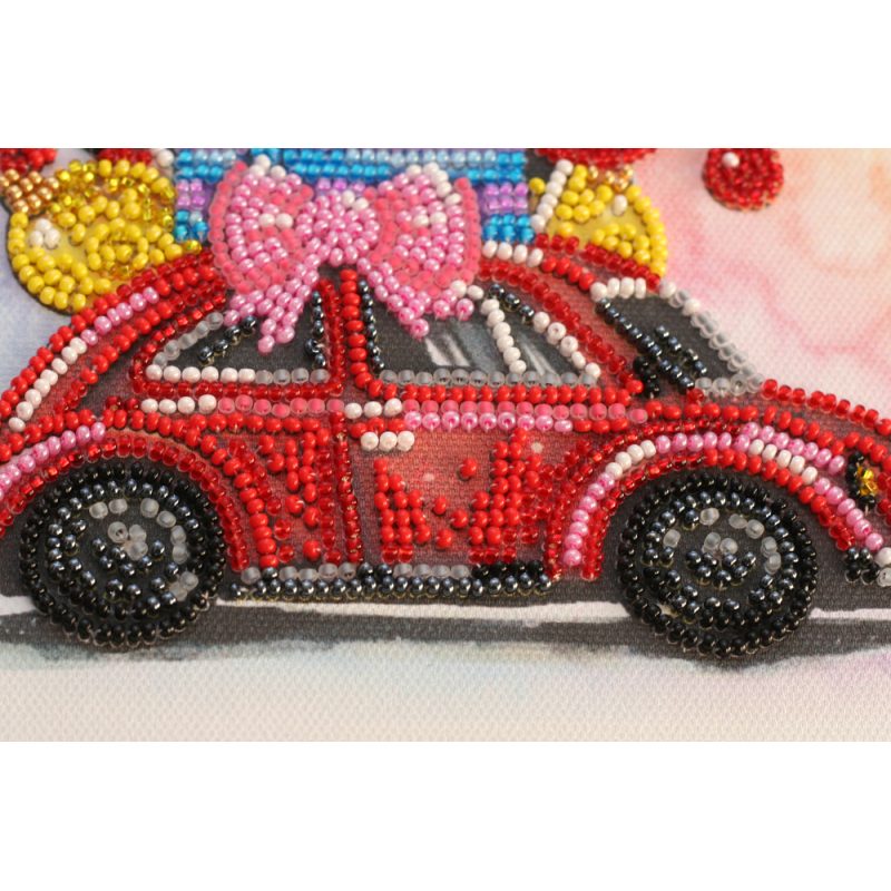 Midi Bead Embroidery Kit on Art Canvas "Gift Machine"