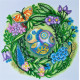 Midi Bead Embroidery Kit on Art Canvas "Easter wreath"
