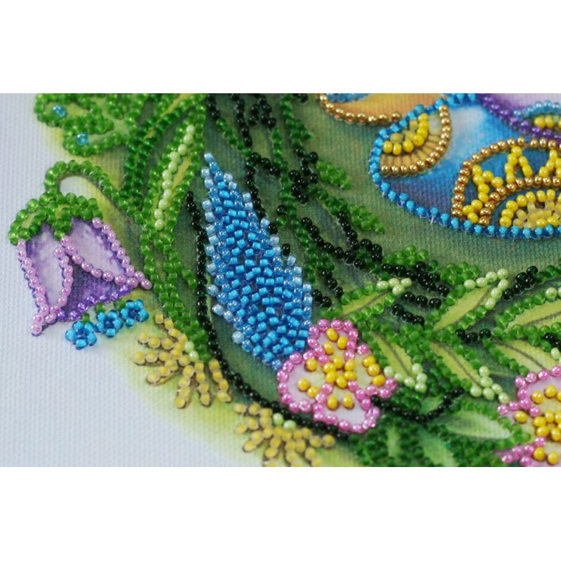 Midi Bead Embroidery Kit on Art Canvas "Easter wreath"