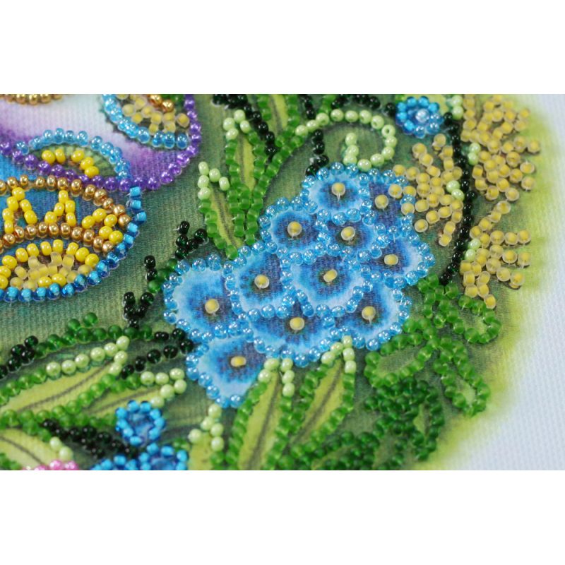 Midi Bead Embroidery Kit on Art Canvas "Easter wreath"