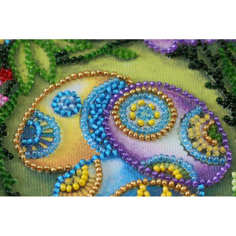 Midi Bead Embroidery Kit on Art Canvas "Easter wreath"