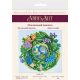 Midi Bead Embroidery Kit on Art Canvas "Easter wreath"