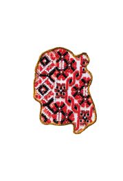 Map of Ukraine Bead Embroidery Magnet Kit "Zhytomyr region"