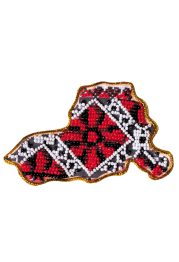 Map of Ukraine Bead Embroidery Magnet Kit "Kherson region"