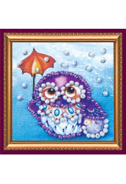 Mini Bead Embroidery Magnet Kit "Owl – 3"