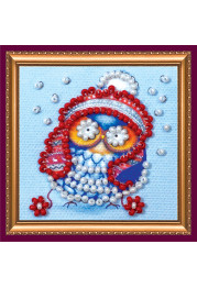 Mini Bead Embroidery Magnet Kit "Owl – 4"
