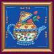 Mini Bead Embroidery Magnet Kit "Kettle on blue"